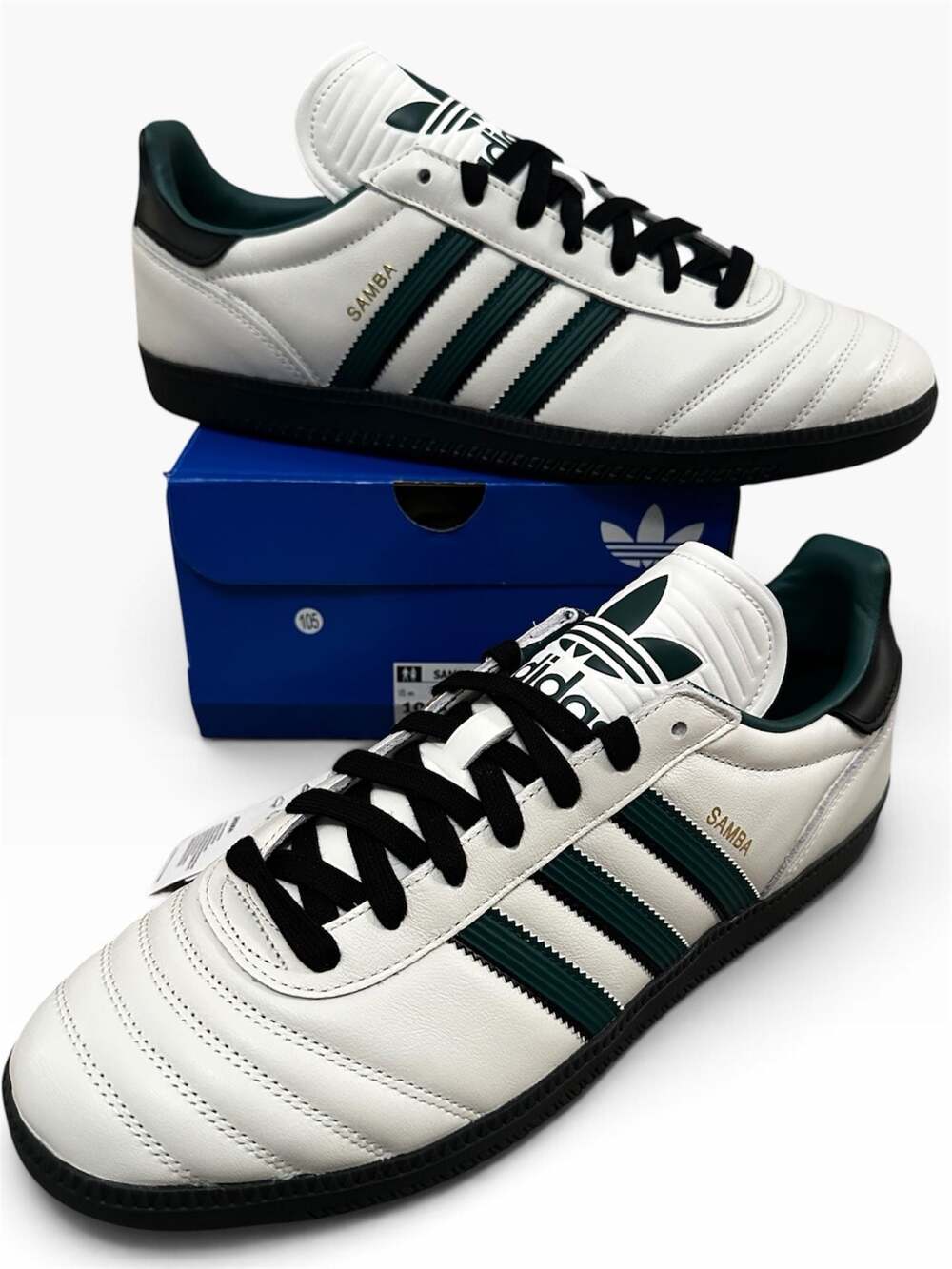 NEW Adidas Samba JP Core White Collegiate Green Carbon MENS 10 WOMENS 11